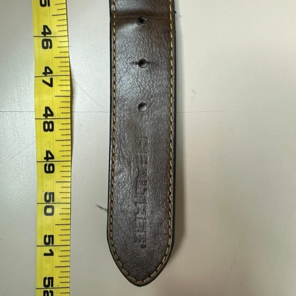 Realtree Mens Brown Bonded Leather Belt XL 42-44 95091W/209 Distressed Buckle